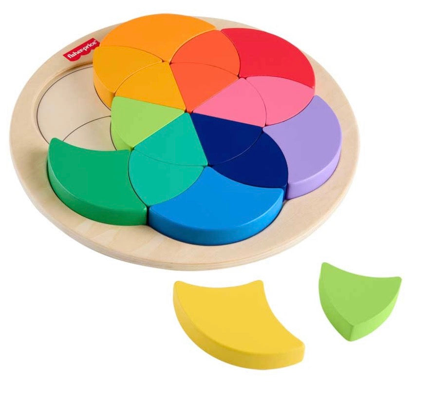 Fisher Price Wooden Color Wheel Puzzle