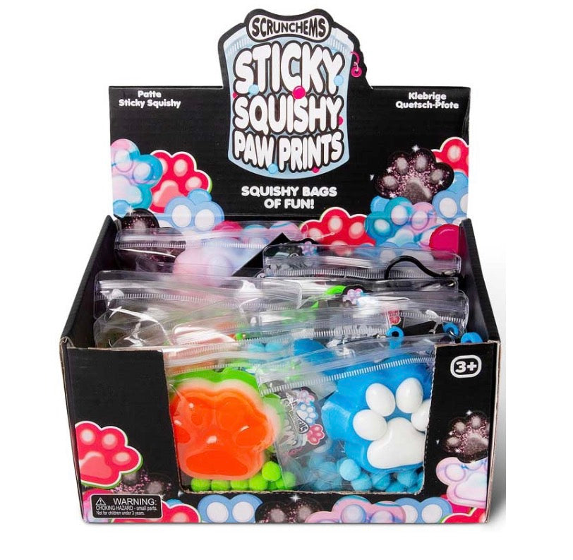 Scrunchems Sticky Squishy Paw Prints Assorted