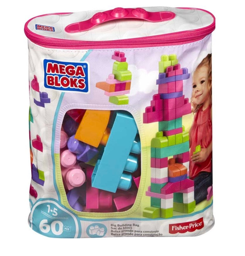 Mega Bloks Building Bag 60pcs Pink