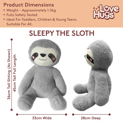 1.5kg Weighted Teddy For Anxiety - Sloth Weighted Stuffed Animal