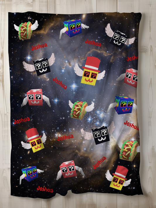 Galaxy Lucky Block Blanket