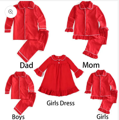 Christmas pyjamas with embroidered name