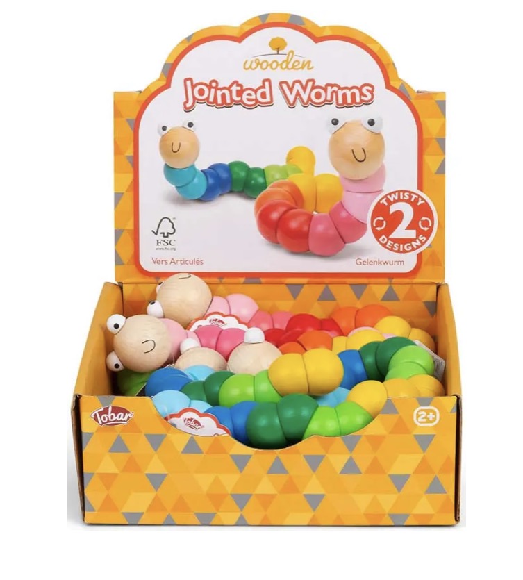 Wooden jointed worm