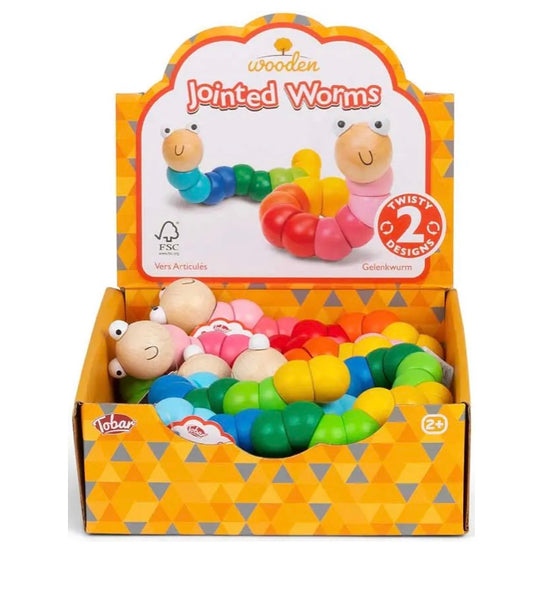 Wooden jointed worm