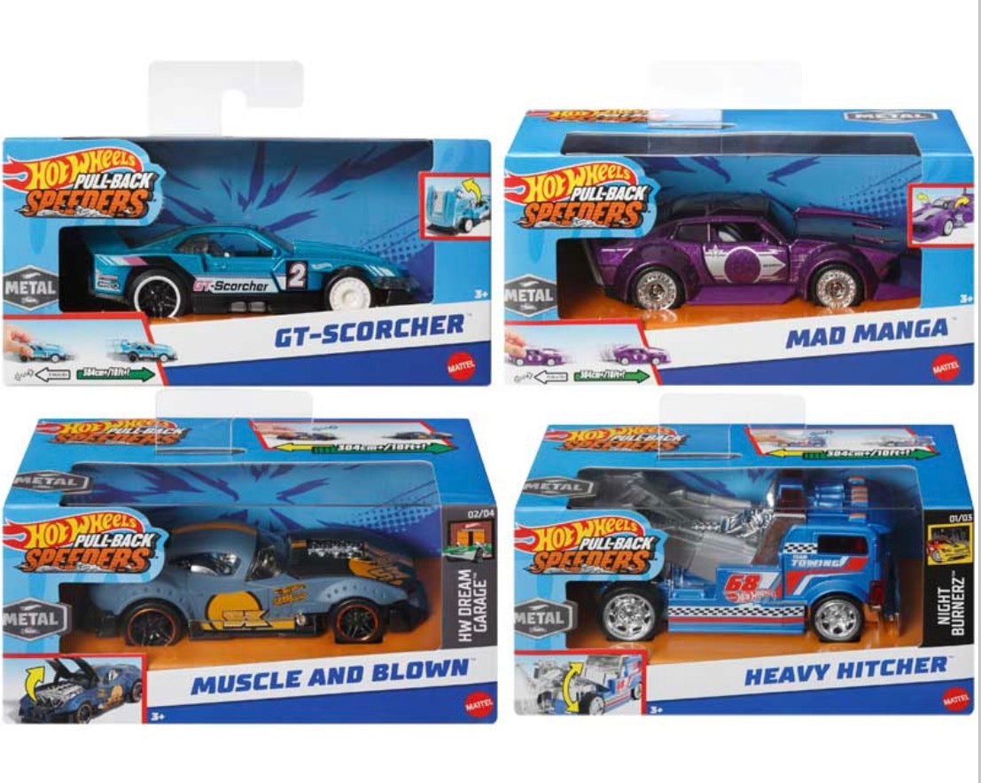 How Wheels Pull Back Speeders Assorted