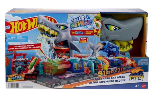 Hot Wheels City Ultra Shark Car Wash