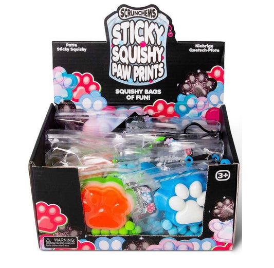 Scrunchems Sticky Squishy Paw Prints Assorted