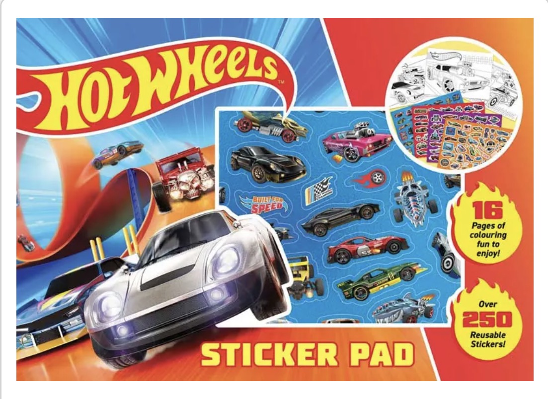 Hot Wheels Sticker Pad