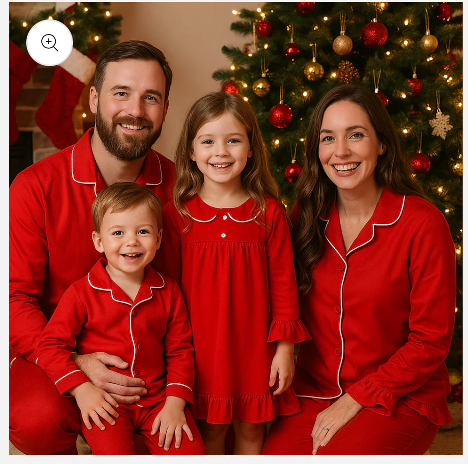 Christmas pyjamas with embroidered name