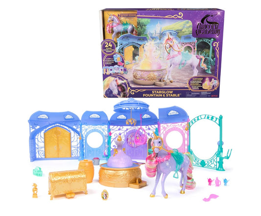 Unicorn Academy - Starglow fountain & stable playset
