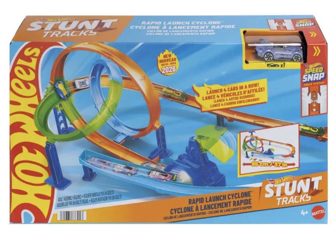 Hot Wheels Stunt Tracks Rapid Launch & Crash