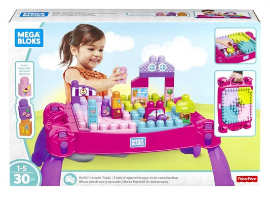 Mega Bloks Build n Learn Table Pink