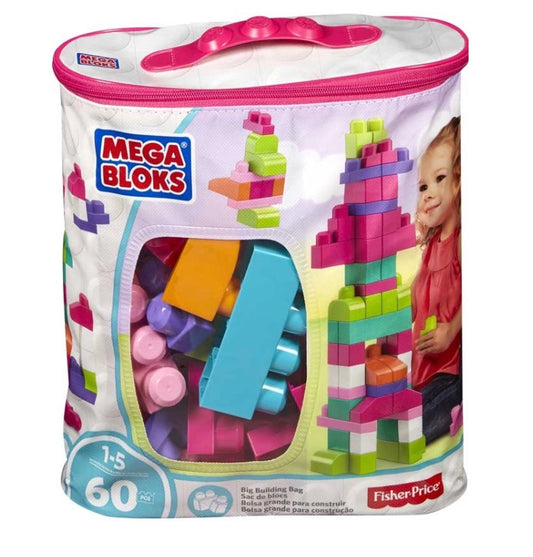 Mega Bloks Building Bag 60pcs Pink
