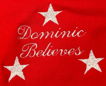 Christmas pyjamas with embroidered name