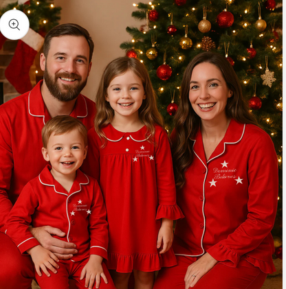 Christmas pyjamas with embroidered name